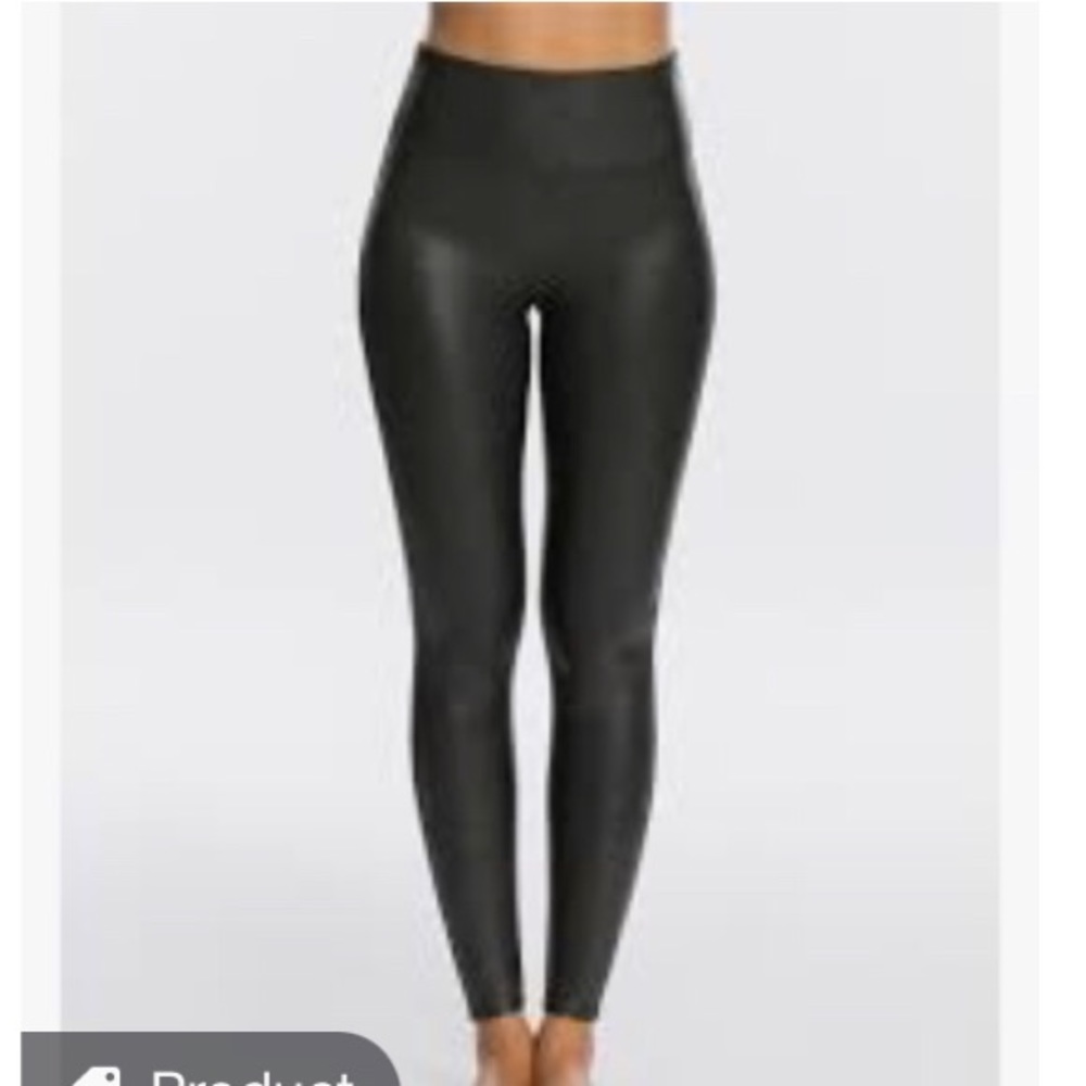 Spanx Faux Leather Leggings Black in Size Small